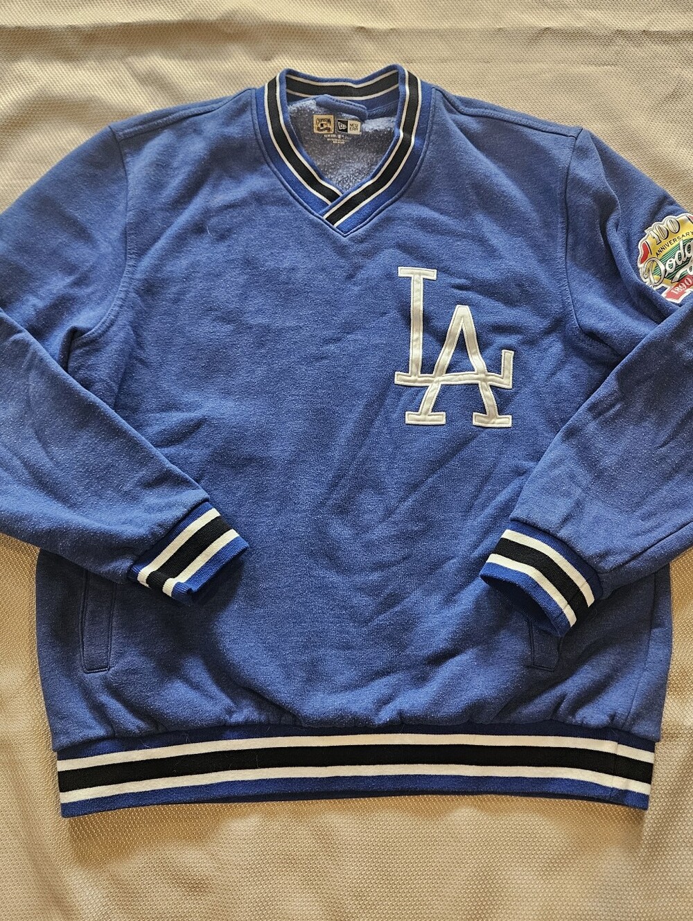 Los Angeles LA Dodgers New Era 100th Anniversary Cooperstown crewneck Large